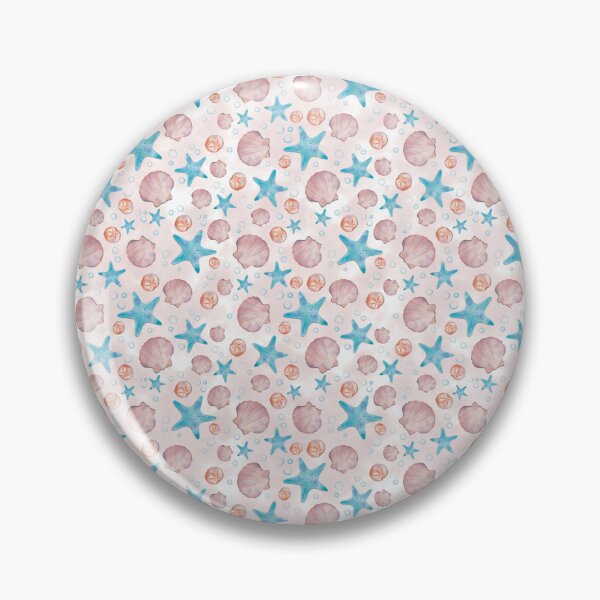Item preview, Watercolor, hand drawn, sea shells, sea stars, pattern designed and sold by YahnevNiekerk.