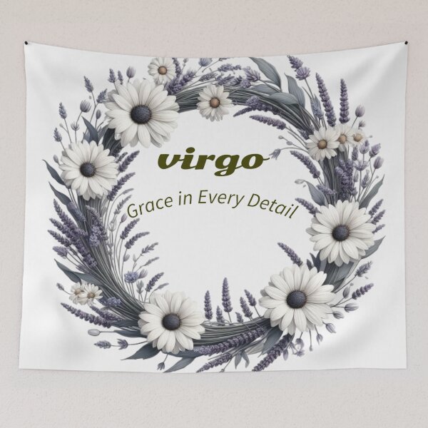 Item preview, Virgo zodiac sign, botanical aesthetic art. designed and sold by AlanyaArtX.