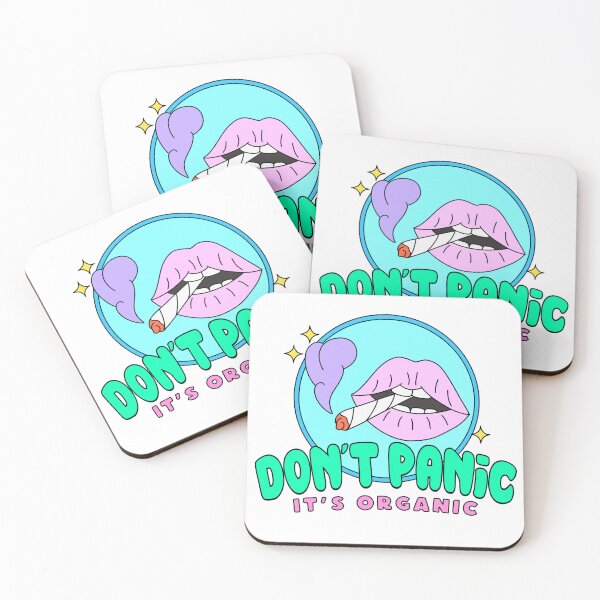 Item preview, Don't Panic It's Organic Weed Lips Joint Stoner Art designed and sold by MycoMindsMedia.