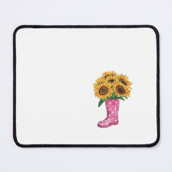 Item preview, Pink rain boots and sunflowers designed and sold by uunaa.