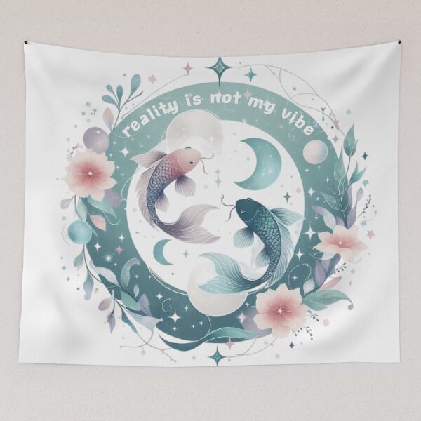 Item preview, Picses zodiac sign, mystical astrology art designed and sold by AlanyaArtX.