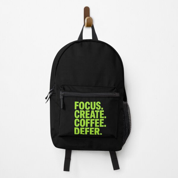Item preview, Focus Create Coffee Defer Neon Typography Design designed and sold by NiceArtsPlace.