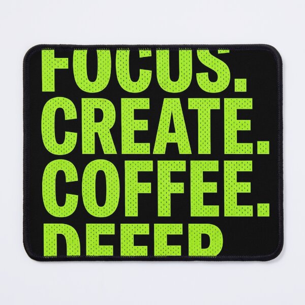 Item preview, Focus Create Coffee Defer Neon Typography Design designed and sold by NiceArtsPlace.
