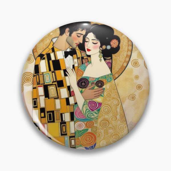 Item preview, A Klimt-inspired embrace in golden Art Nouveau style, full of symbolism and timeless elegance designed and sold by FotoworldEdel.