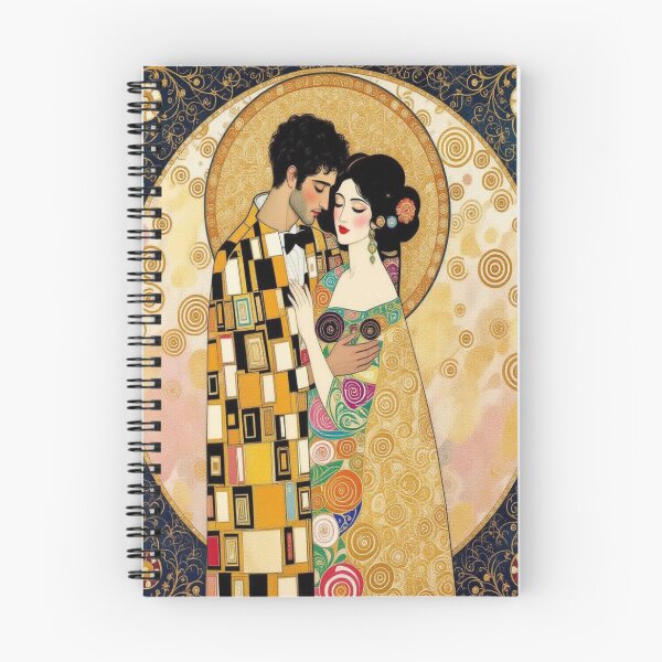 Item preview, A Klimt-inspired embrace in golden Art Nouveau style, full of symbolism and timeless elegance designed and sold by FotoworldEdel.