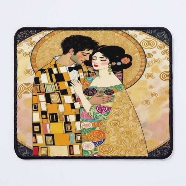 Item preview, A Klimt-inspired embrace in golden Art Nouveau style, full of symbolism and timeless elegance designed and sold by FotoworldEdel.