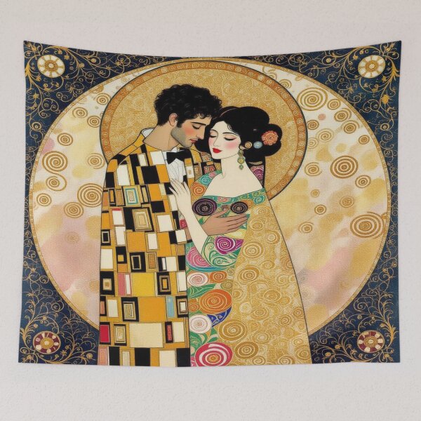 Item preview, A Klimt-inspired embrace in golden Art Nouveau style, full of symbolism and timeless elegance designed and sold by FotoworldEdel.