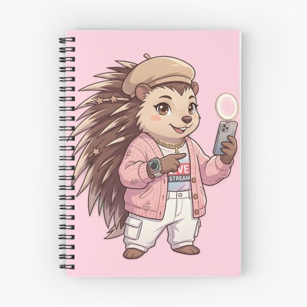 Item preview, Cute Porcupine Influencer - Live Streaming Anime Animal Art designed and sold by WalterAdd.