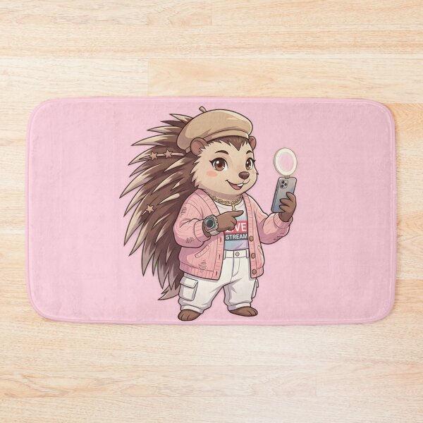 Item preview, Cute Porcupine Influencer - Live Streaming Anime Animal Art designed and sold by WalterAdd.