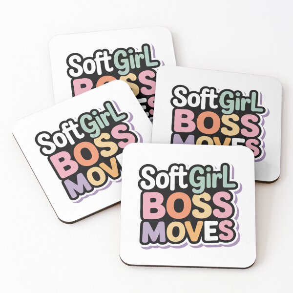 Item preview, Soft Girl Boss Moves. Cute Feminine Empowerment Aesthetic Typography Design designed and sold by Aarvya Fashion Club ( A.F.C ).