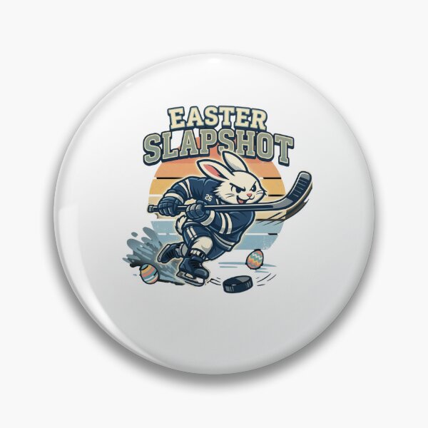 Item preview, Easter Slapshot Hockey Bunny Shirt – Funny Ice Hockey Easter Bunny T-Shirt Retro Sports Design designed and sold by Prime legend .