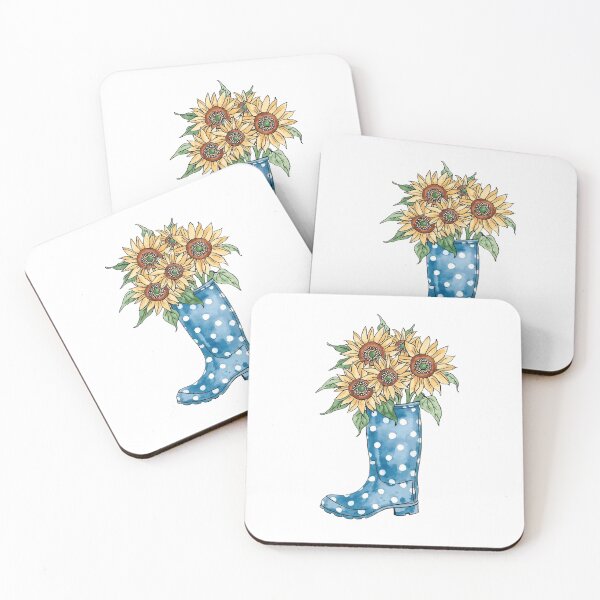 Item preview,  Rain boots and sunflowers designed and sold by uunaa.