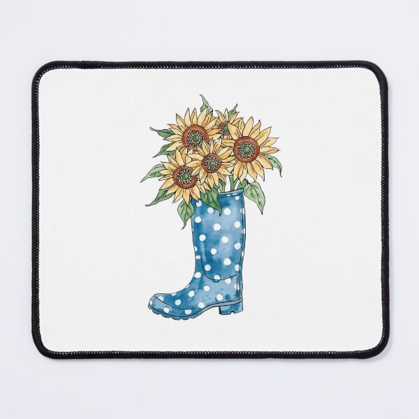 Item preview, Rain boots and sunflowers designed and sold by uunaa.