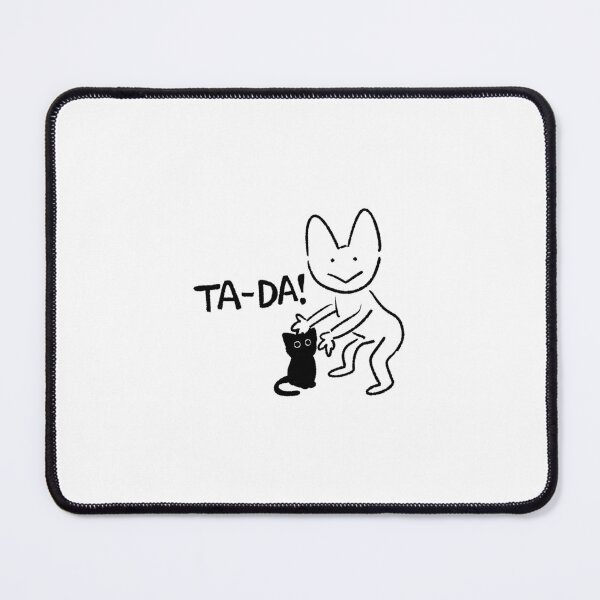 Item preview, Ta-da! – Dramatic Cat Duo Sticker | Cute Funny Kawaii White & Black Cats for Journals & Planners designed and sold by lazydayz16.
