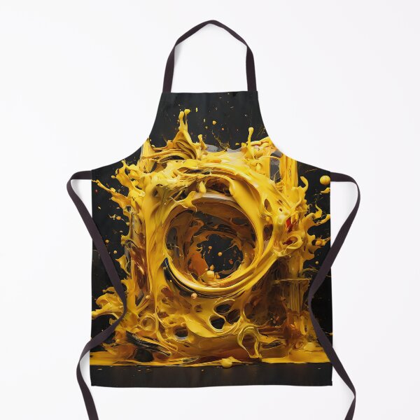 Item preview, Golden Liquid Explosion - Abstract Energy Form in Fluid Motion designed and sold by Peter Kraaibeek | Generative Designs and Car Art.