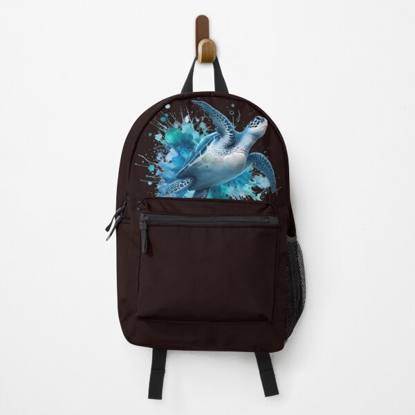 Item preview, Watercolor sea turtle, ocean blue splatter art designed and sold by AlanyaArtX.