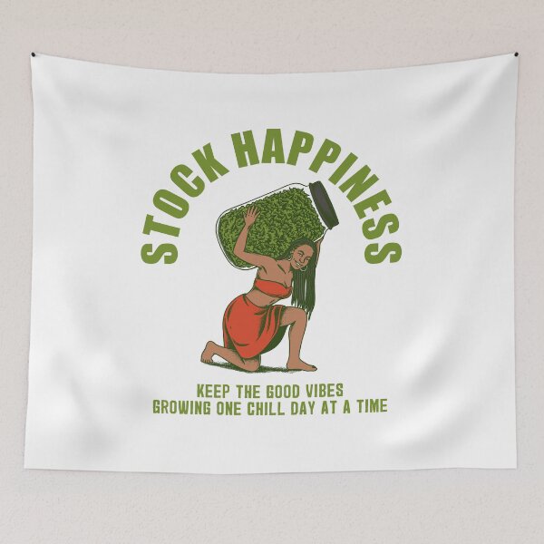 Item preview, Stock Happiness Funny Good Vibes designed and sold by Othala888.