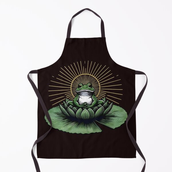 Item preview, Zen frog meditating on lily pad, japanese aesthetic  designed and sold by AlanyaArtX.