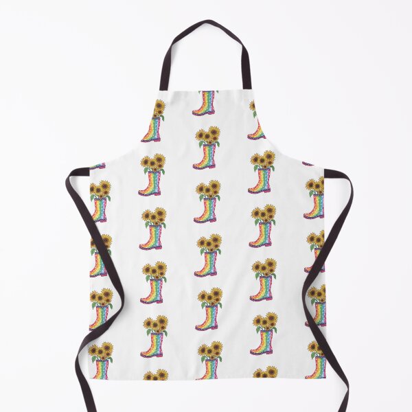 Item preview, Rainbow rain boots and sunflowers designed and sold by uunaa.