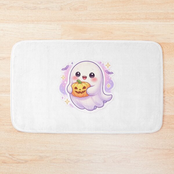 Item preview, Cute Ghost Holding Pumpkin Kawaii Halloween Sticker | Spooky Cute Aesthetic designed and sold by Dasts Cart.