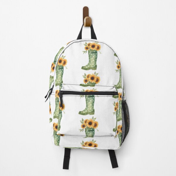 Item preview, Green rain boots and sunflowers designed and sold by uunaa.