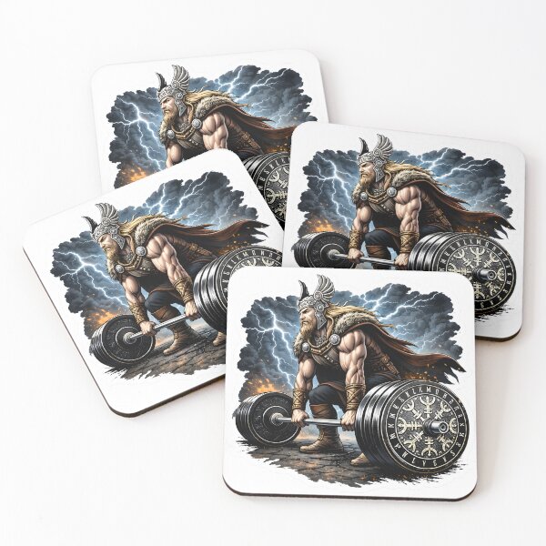 Item preview, Thor Viking Deadlift Norse Thunder God Gym Rune Sticker designed and sold by TheSashScene.