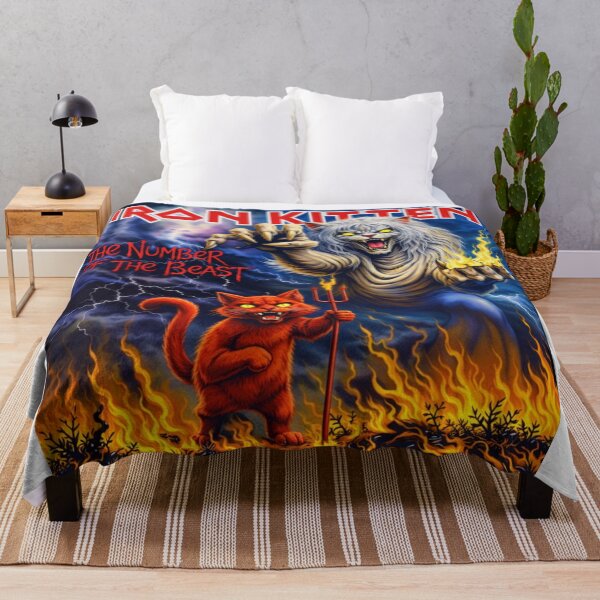 Item preview, Iron Kitten – The Number of the Beast (Parody Metal Cat Art) designed and sold by onlin3boutiqu3.
