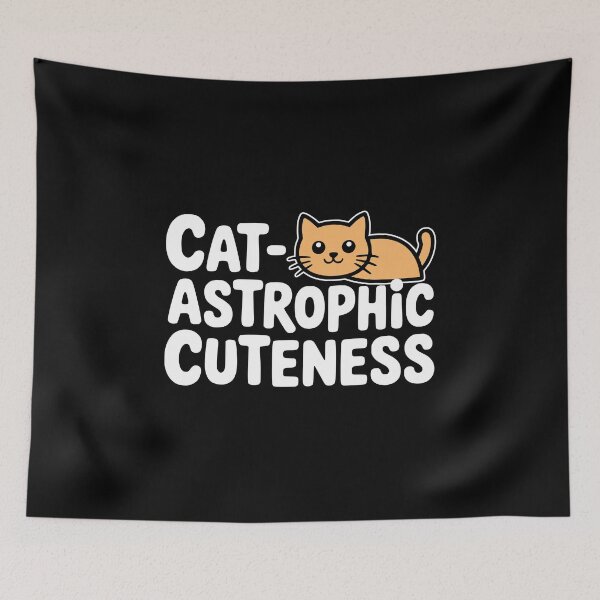 Item preview, Cat-astrophic Cuteness! Funny Orange Cat Pun designed and sold by PMCreative.