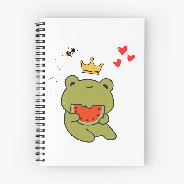 Item preview, Cute Frog Eating Watermelon Kawaii Aesthetic designed and sold by l.s.m.arts.