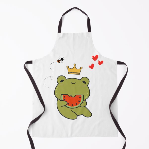 Item preview, Cute Frog Eating Watermelon Kawaii Aesthetic designed and sold by l.s.m.arts.