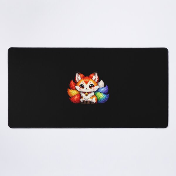 Item preview, Rainbow Tailed Kawaii Fox Creature designed and sold by PhyllisBrabham.