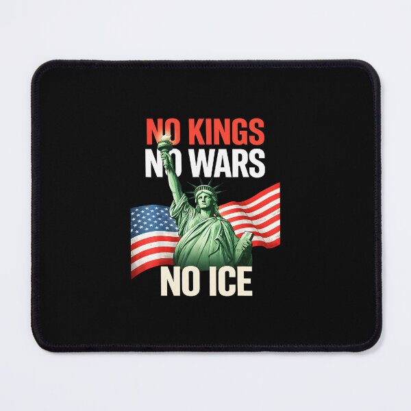 Item preview, No Kings No Wars No Ice Statue of Liberty USA American Flag designed and sold by clarabersetart.