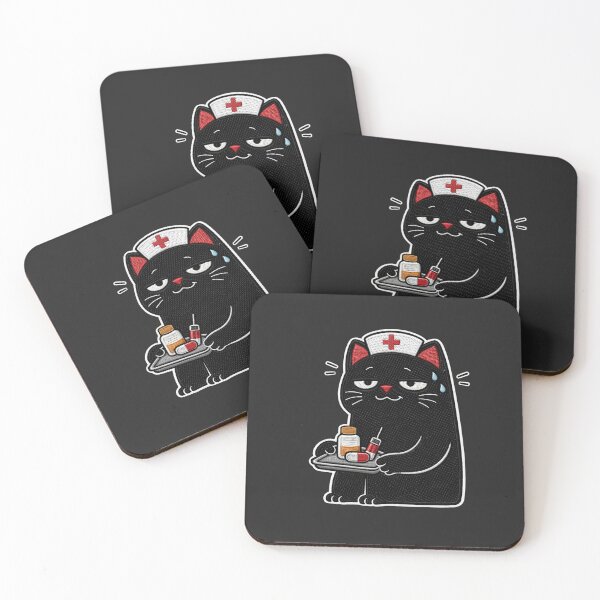 Item preview, Overworked Nurse Cat Meme Healthcare Burnout Funny Caring Aesthetic designed and sold by ColorSplash123.