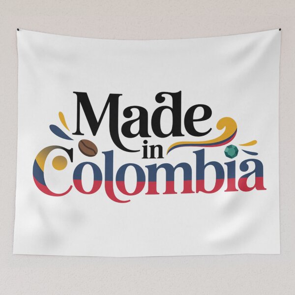 Item preview, Made in Colombia – Colombian Pride Typography (Coffee & Emerald) designed and sold by FusiTink.
