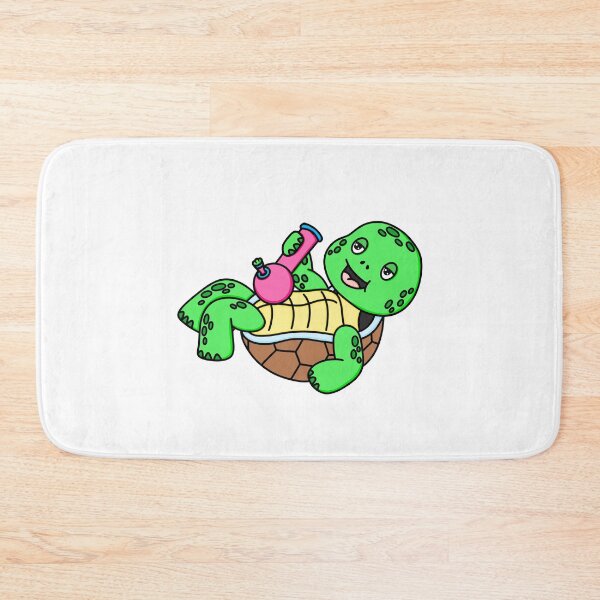 Item preview, Cute Stoner Turtle Pink Bong Kawaii Weed Girl Art designed and sold by MycoMindsMedia.