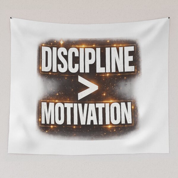 Item preview, Discipline Over Motivation Bold Streetwear Design designed and sold by DAXIFY.