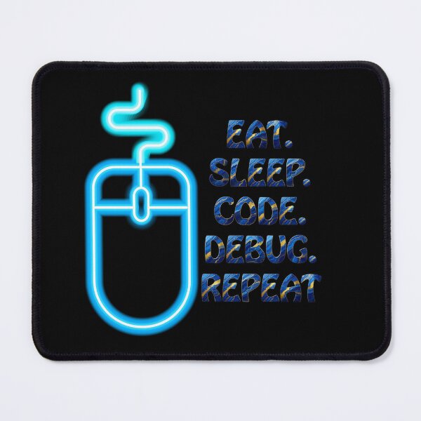 Item preview, Coder's Curse - Eat Sleep Code Debug Repeat Graphic designed and sold by Mini Pixel Perfect Co..