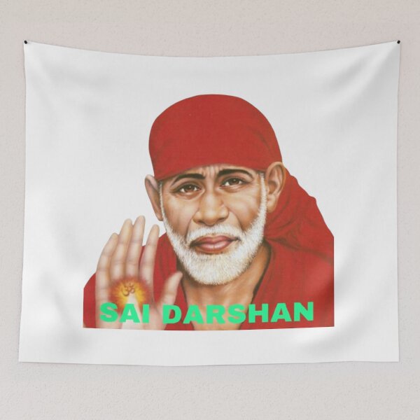 Item preview, Spiritual Shirdi Sai Baba Portrait With Om Blessing designed and sold by M1144.
