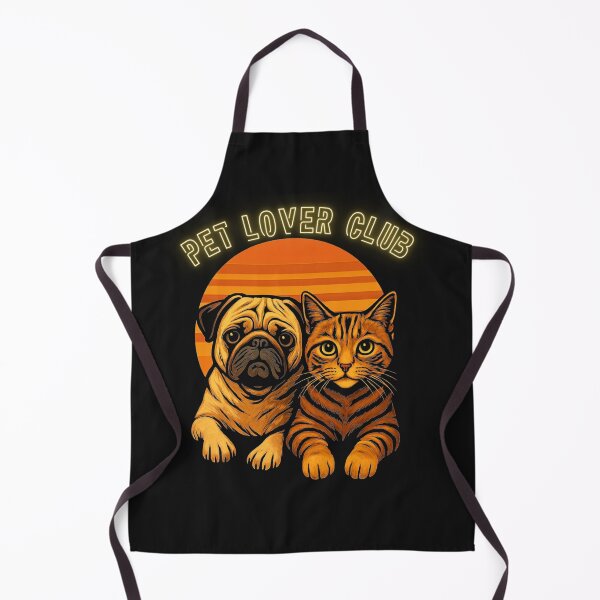 Item preview, Pet Lover Club Dog and Cat Retro Sunset Cute Animal Shirt designed and sold by GigaFactory.