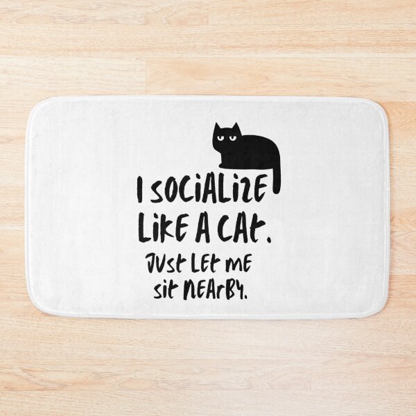 Item preview, Socialize Like A Cat | Cute Introvert Doodle designed and sold by Tattyarts.