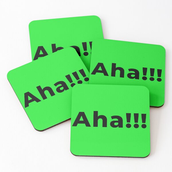 Item preview, Aha!!! - Sudden Realization & Witty Typography Moment designed and sold by RS-Globalist-.