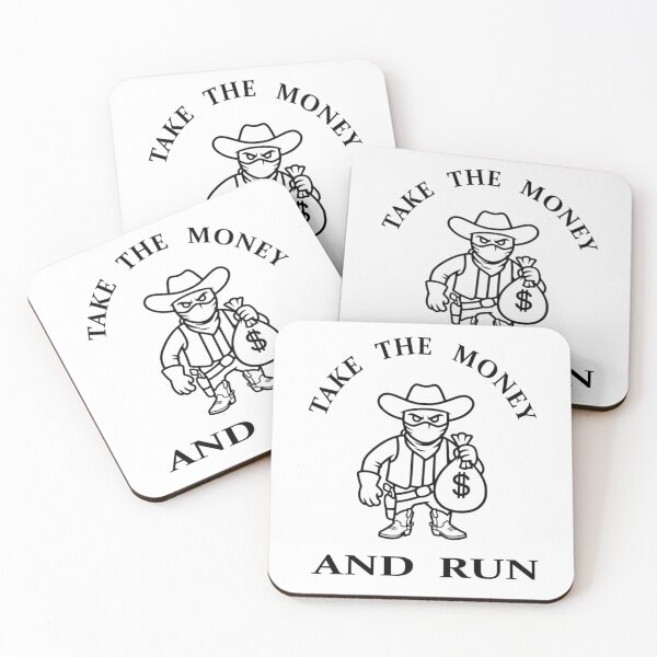 Item preview, Take The Money And Run - Western Outlaw Bold Line Art designed and sold by The Bold Line Studio.