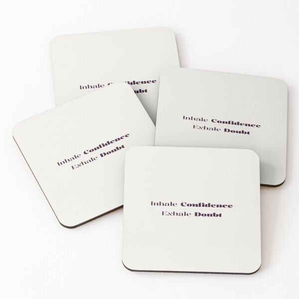 Item preview, Minimalist "Inhale Confidence Exhale Doubt" Motivational Typography Aesthetic designed and sold by trepiu.
