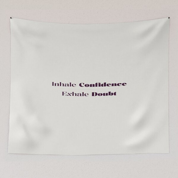Item preview, Minimalist "Inhale Confidence Exhale Doubt" Motivational Typography Aesthetic designed and sold by trepiu.