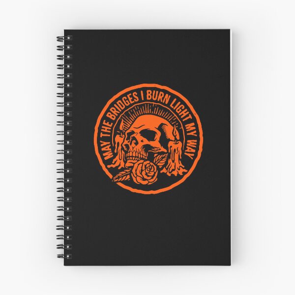 Item preview, May The Bridges I Burn Light My Way Skull Gothic Quote designed and sold by clarabersetart.