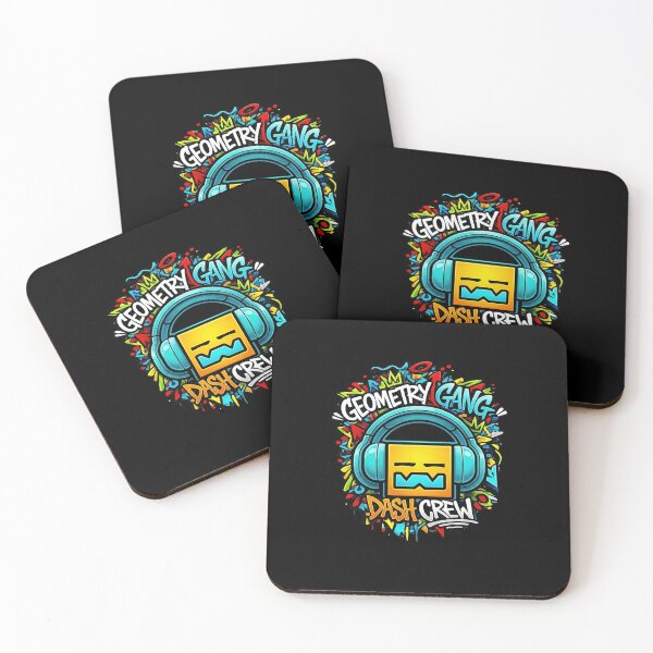 Item preview, Geometry Gang Dash Crew Gaming Arcade Video Game Console Gamer Gifts designed and sold by clarabersetart.