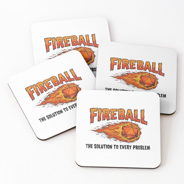 Item preview, Fireball The Solution To Every Problem Flaming RPG Dice designed and sold by Fenay Designs.