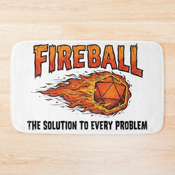 Item preview, Fireball The Solution To Every Problem Flaming RPG Dice designed and sold by Fenay Designs.