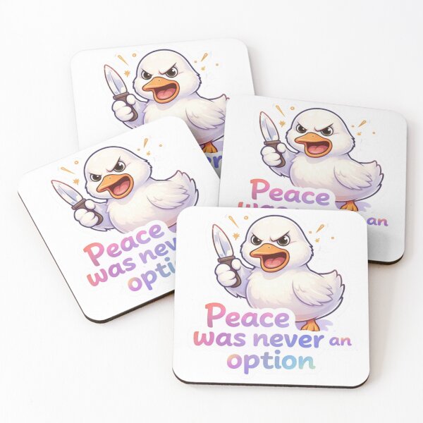 Item preview, Funny Angry Duck With Knife Meme | Cute But Dangerous Cartoon Sticker designed and sold by Dasts Cart.