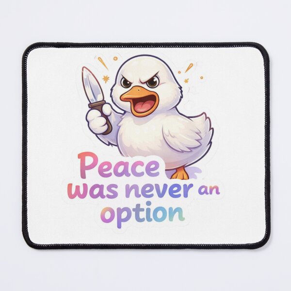 Item preview, Funny Angry Duck With Knife Meme | Cute But Dangerous Cartoon Sticker designed and sold by Dasts Cart.